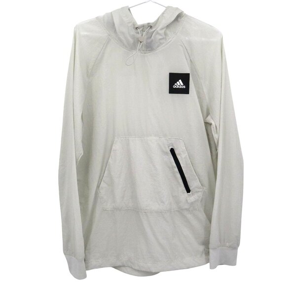 Adidas Windbreaker Jacket Men S White Golf Athletic Active Wear Sports Practical - Picture 1 of 16